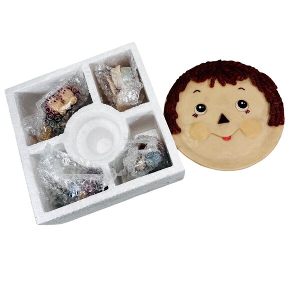 Raggedy Ann & Andy 1994 Popular Imports Miniature Resin Vtg Tea Set USA - Picture 4 of 16